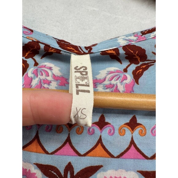 Spell & The Gypsy Collective Pandora Aquarium Maxi Dress Size XS Blue Pink Print - Picture 16 of 16